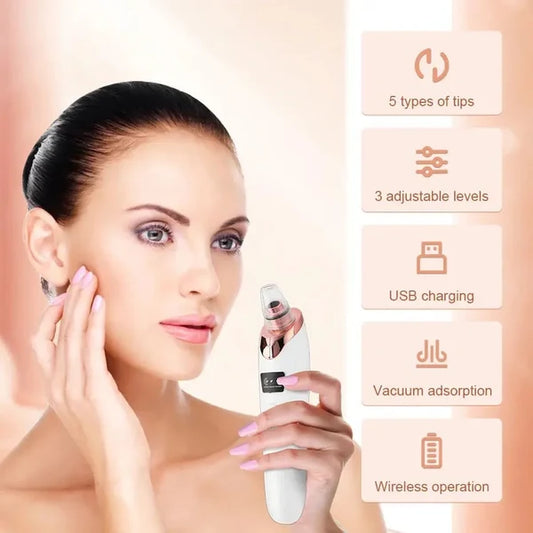5-in-1 Blackhead Remover Vacuum – Rechargeable Facial Pore Cleaner