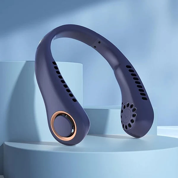 Portable Neck Fan – Rechargeable Hands-Free Bladeless Fan for Travel, Outdoor, and Summer Cooling KhaatMart