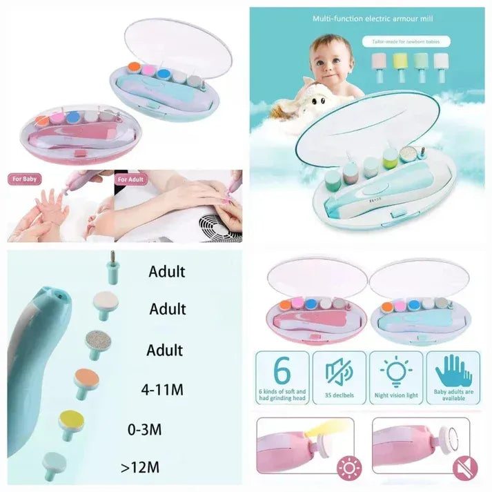 Baby Electric Nail Trimmer – Safe Nail Cutter & File Kit for Newborns