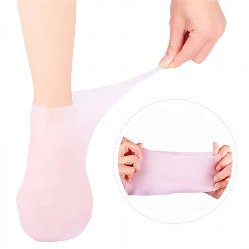 (Buy 1 Pair Get 1 Pair Free) Silicone Moisturizing Socks for Foot Care – Soft Heels & Cracked Skin Repair