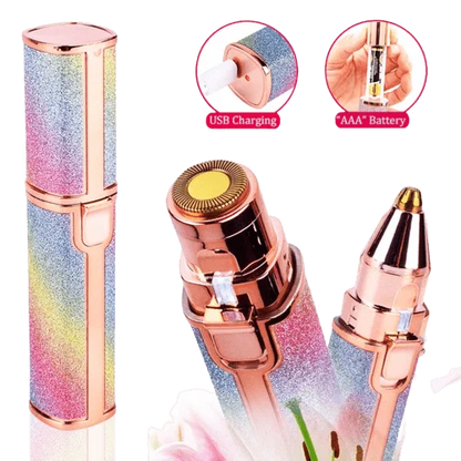 2 in 1 Rechargeable Eyebrow Trimmer – Compact Facial Hair Trimmer for Women