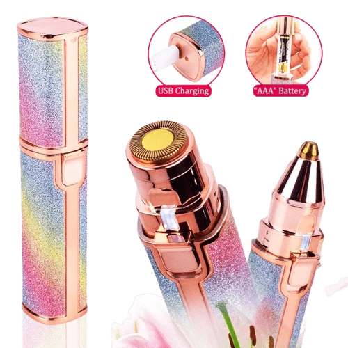 2 in 1 Rechargeable Eyebrow Trimmer – Compact Facial Hair Trimmer for Women