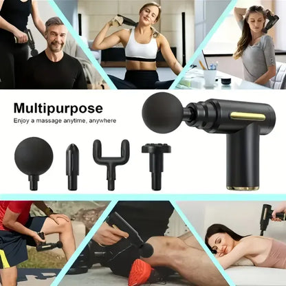 4-in-1 Massage Gun – Handheld Deep Tissue Muscle Massager