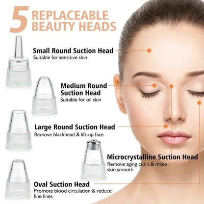 5-in-1 Blackhead Remover Vacuum – Rechargeable Facial Pore Cleaner
