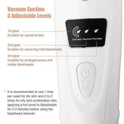 5-in-1 Blackhead Remover Vacuum – Rechargeable Facial Pore Cleaner