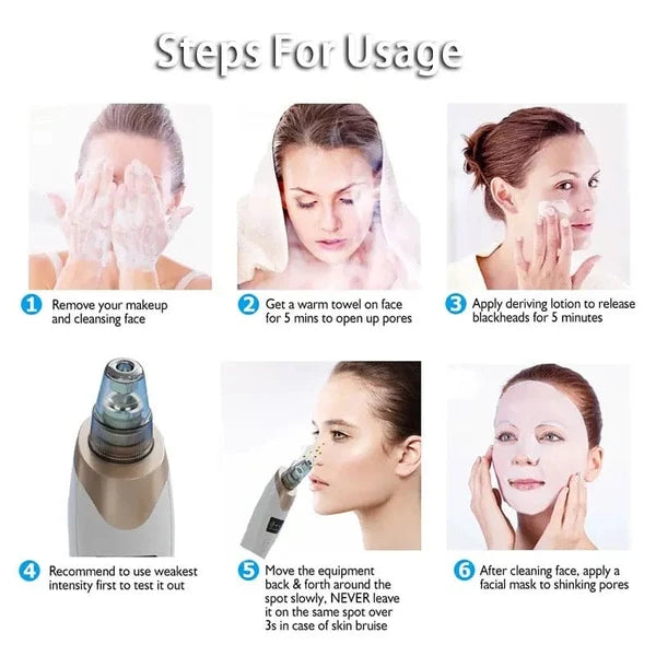 5-in-1 Blackhead Remover Vacuum – Rechargeable Facial Pore Cleaner