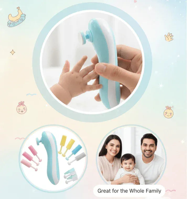 Baby Electric Nail Trimmer – Safe Nail Cutter & File Kit for Newborns