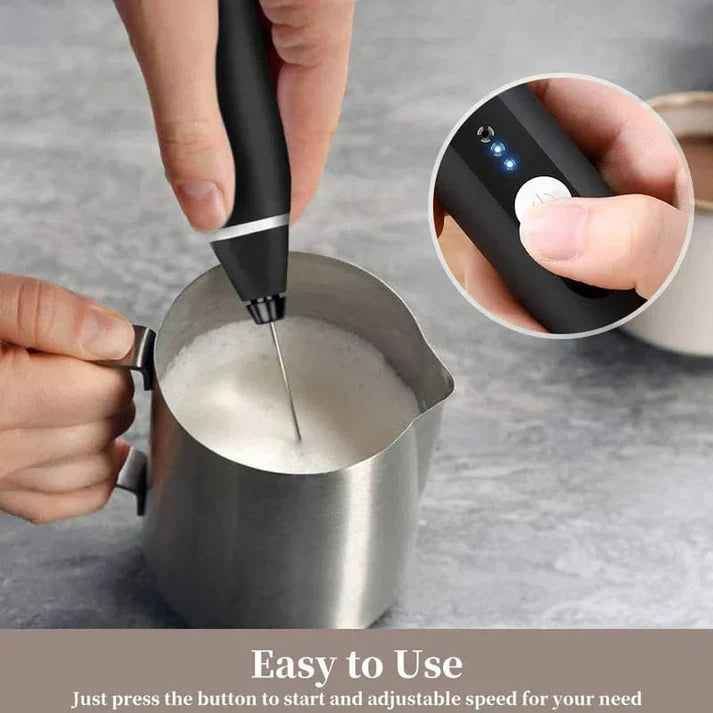 Handheld Coffee Beater & Milk Frother – Electric Egg Whisk Mixer