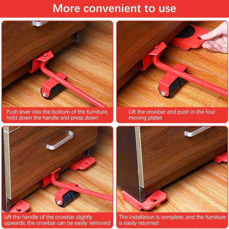 Moveable Furniture Tool – Heavy Duty Furniture Lifter & Mover Set for Home, Office & Shifting KhaatMart