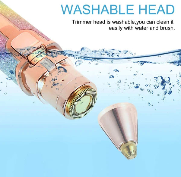 2 in 1 Rechargeable Eyebrow Trimmer – Compact Facial Hair Trimmer for Women