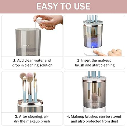 Electric Makeup Brush Cleaner – Automatic Deep Cleaning & Quick Drying Tool