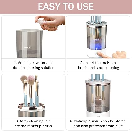 Electric Makeup Brush Cleaner – Automatic Deep Cleaning & Quick Drying Tool