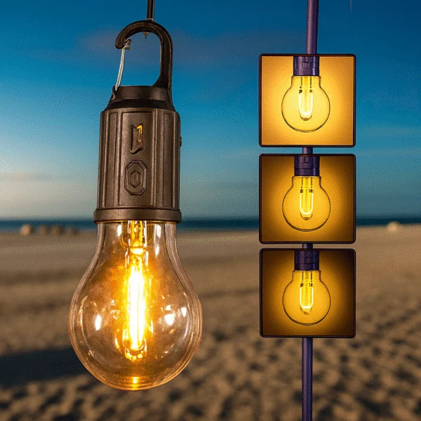 Buy 1 Get 1 Free Offer Rechargeable Camping Hanging Bulb – Portable Type-C LED Lamp