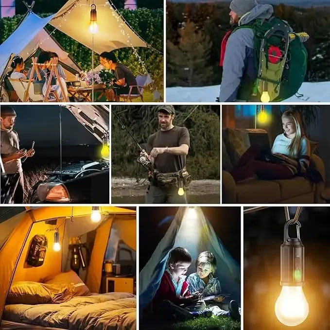 Buy 1 Get 1 Free Offer Rechargeable Camping Hanging Bulb – Portable Type-C LED Lamp