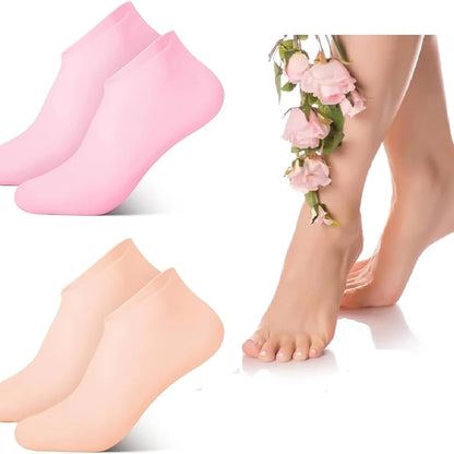 (Buy 1 Pair Get 1 Pair Free) Silicone Moisturizing Socks for Foot Care – Soft Heels & Cracked Skin Repair