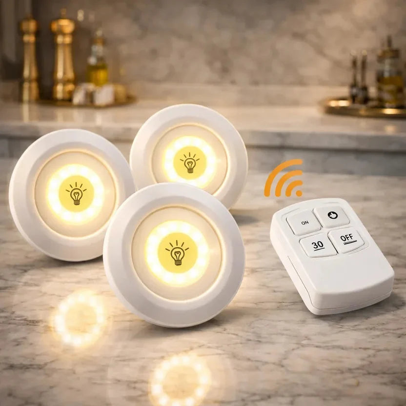 Tap LED Light with Remote Control – Self-Adhesive Cabinet & Wardrobe Light
