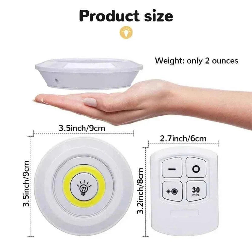 Tap LED Light with Remote Control – Self-Adhesive Cabinet & Wardrobe Light
