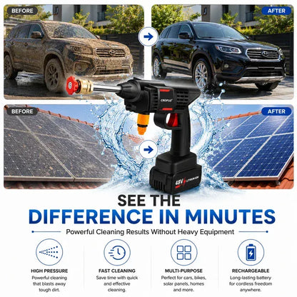 Cordless High-Pressure Washer Gun – 48V Rechargeable Portable Car & Home Cleaner