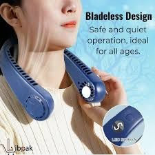 Portable Neck Fan – Rechargeable Hands-Free Bladeless Fan for Travel, Outdoor, and Summer Cooling KhaatMart