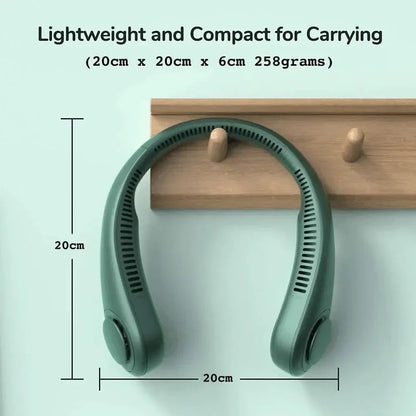 Portable Neck Fan – Rechargeable Hands-Free Bladeless Fan for Travel, Outdoor, and Summer Cooling KhaatMart